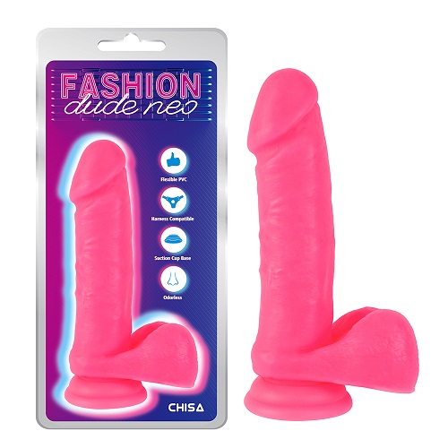 7.6'' Çift Yoğunluklu Horoz Dildo Pembe