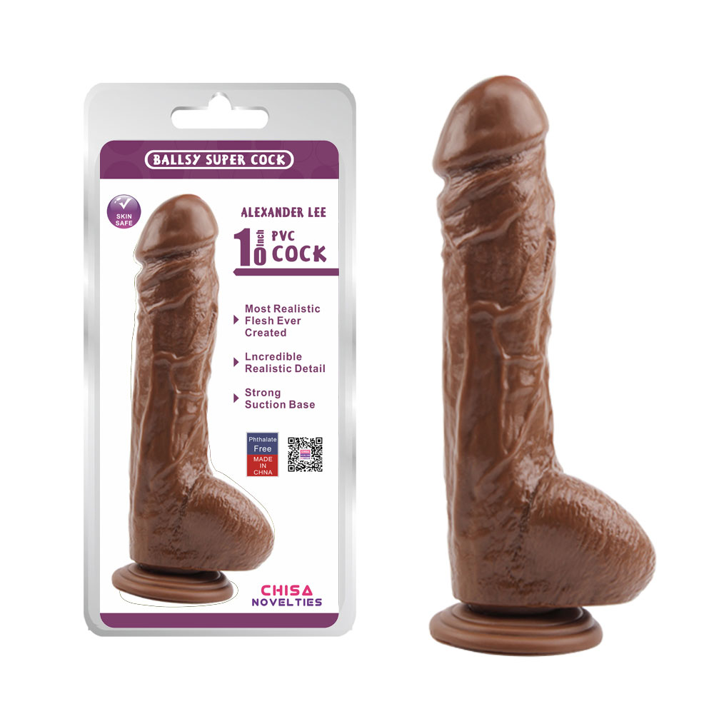 Alexander Lee 10'' Yapay Penis-Kahverengi